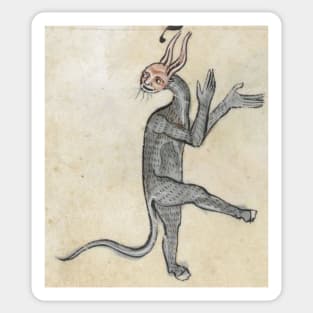 Grotesque Beast from a Medieval Bestiary Sticker